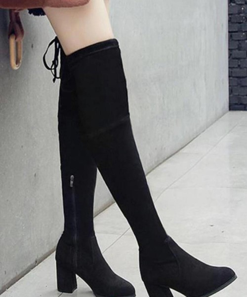 Long black boots for girls top