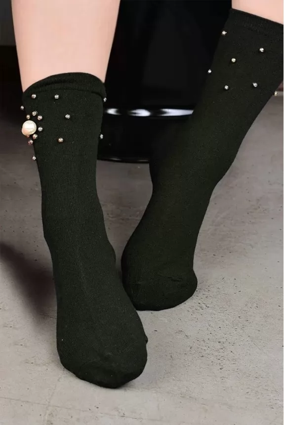 Green studs socks