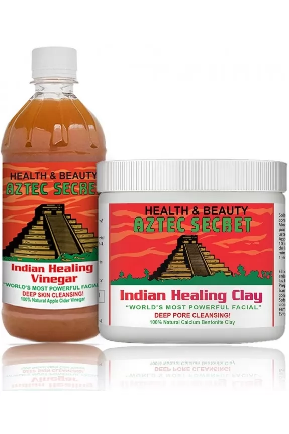 Aztec Secret - Indian Healing Clay With Apple Cider Vinegar For Unisex (454g+500ml)