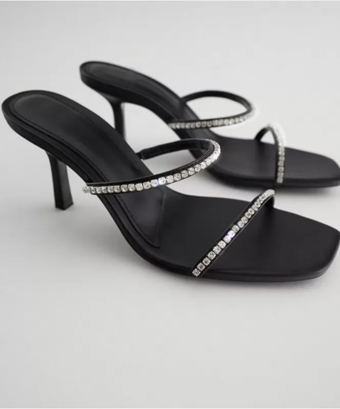 The minimal embellished black heels