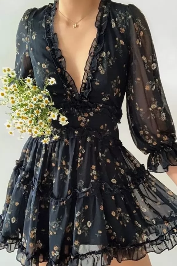 Georgette Print Cute Dress  