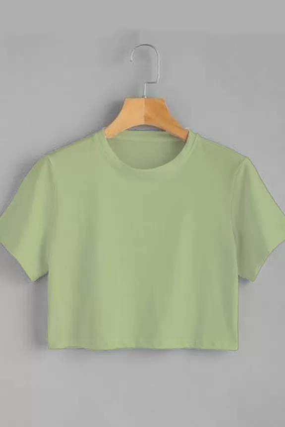 Sage green crop tshirt