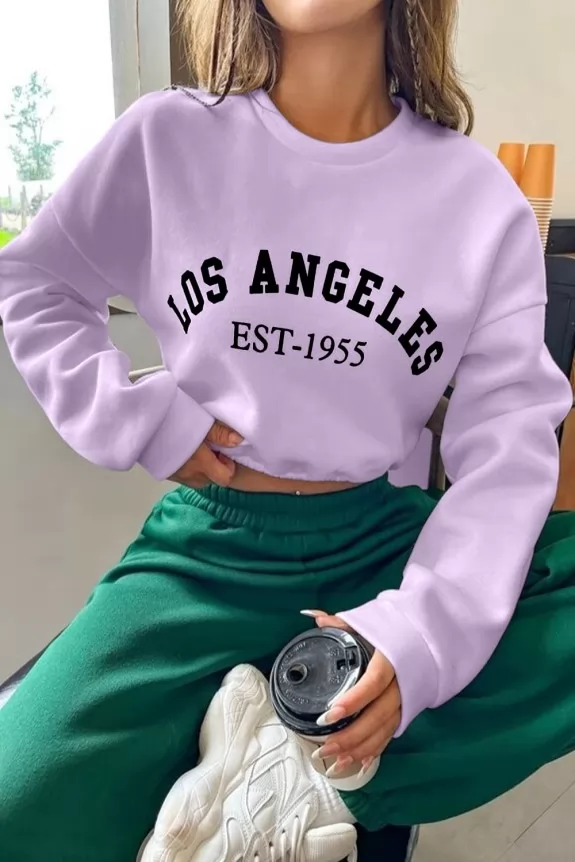 Lavender crop sweatshirt online