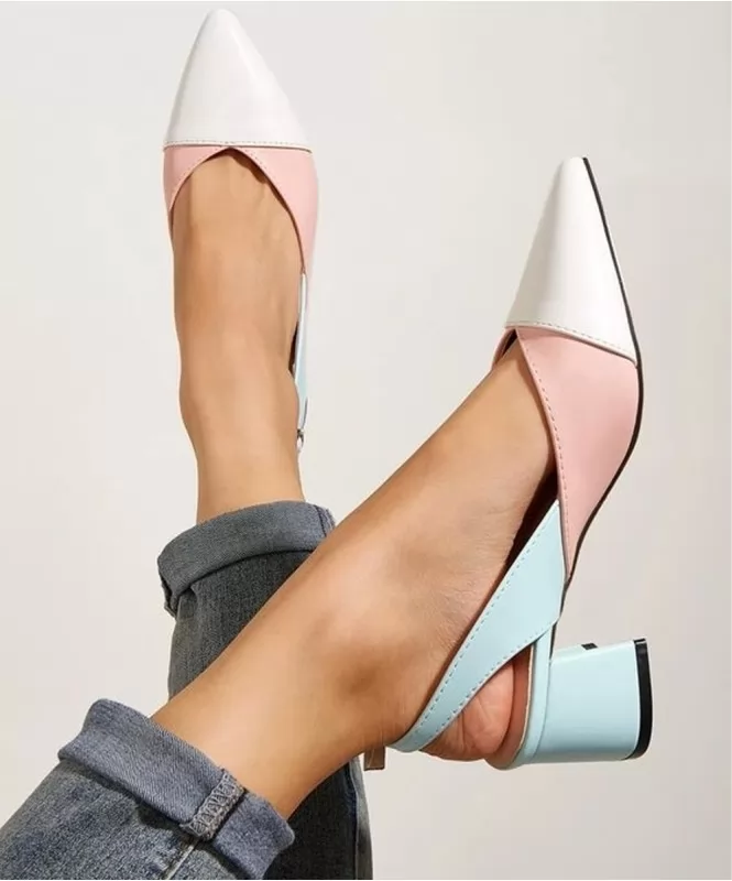 Patel color block heels