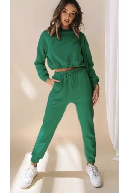 Set of 2 -Evergreen Crop Top With Joggers