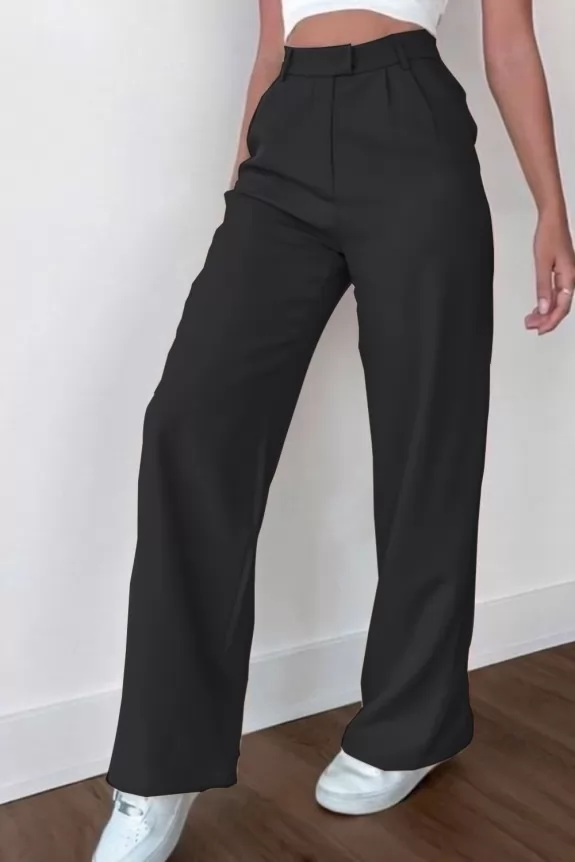 Black Flared Formal pants, Street Style Store