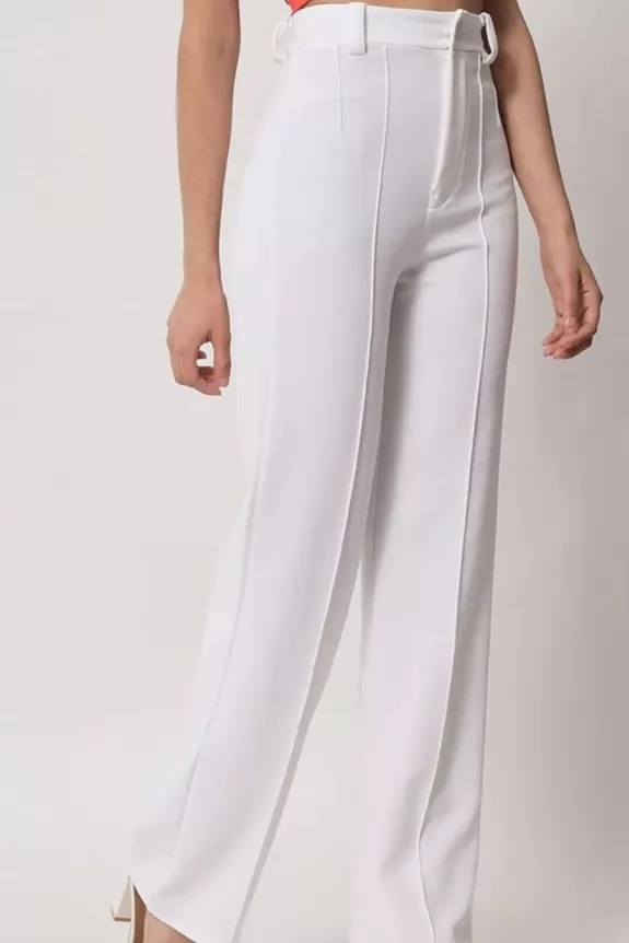 White  Flared Formal pants