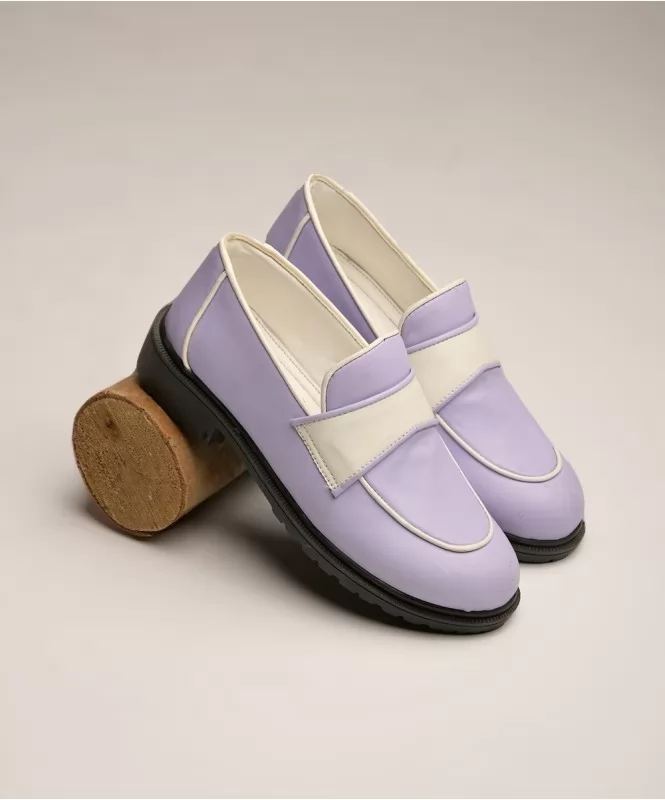 Purple with white saddle slip on
