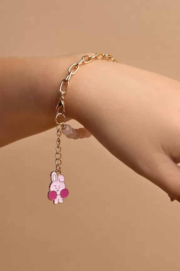 Cooky Charm Pink Beaded Bracelet