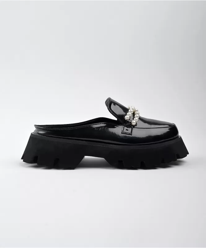 Black Day Pearl Mules