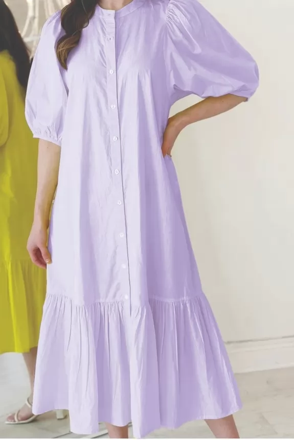A-line Mid Length Poplin Dress 