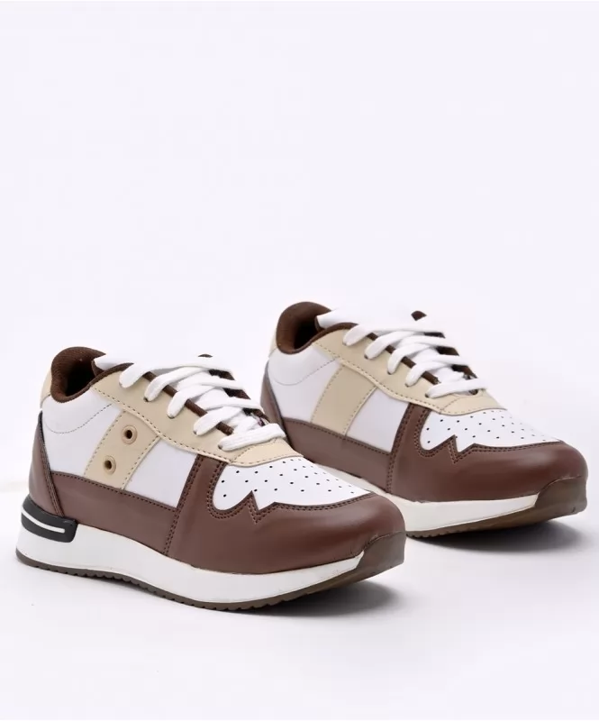 Classy sturdy brown sneakers 