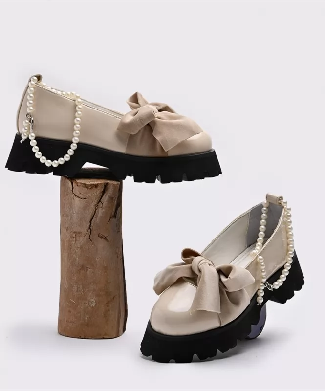 The pearl anklet chunky shoes 