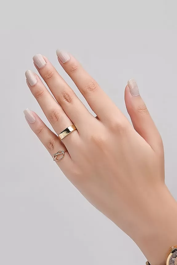 Combo of 2 - Rose Gold Vintage Band Ring