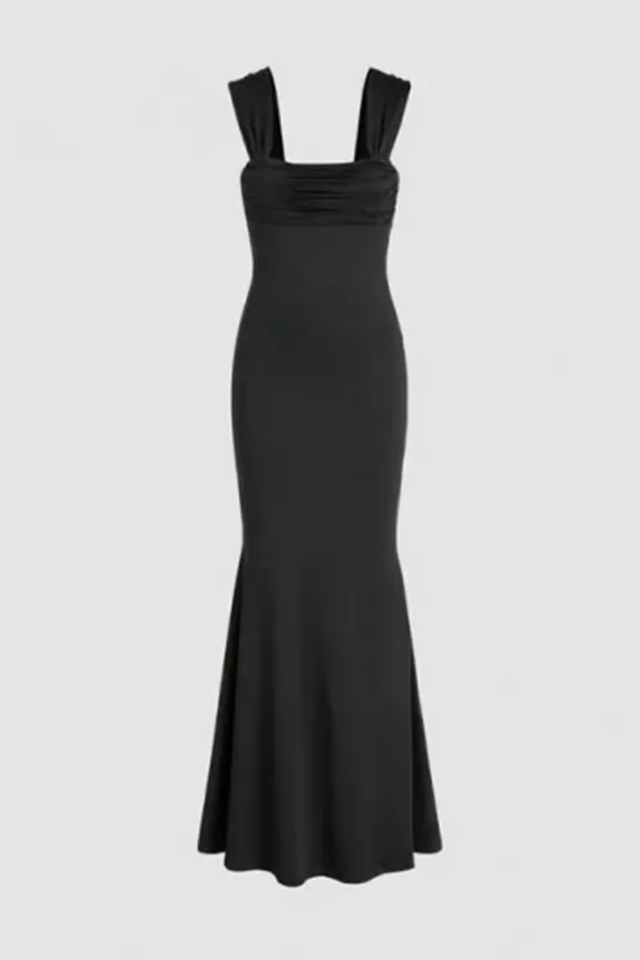 Black Long Slit Dress – Styched Fashion