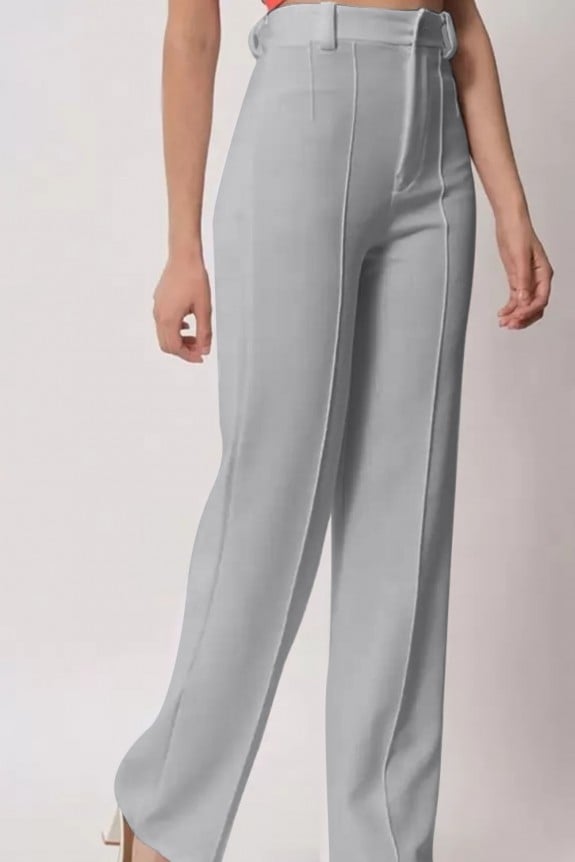 Grey Flared Formal pants