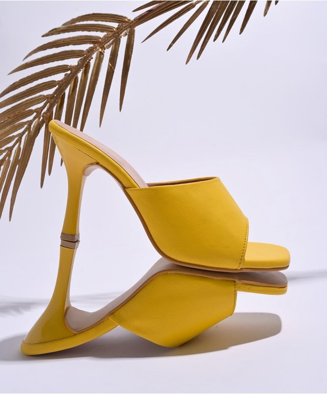 Yellow summer stilettos