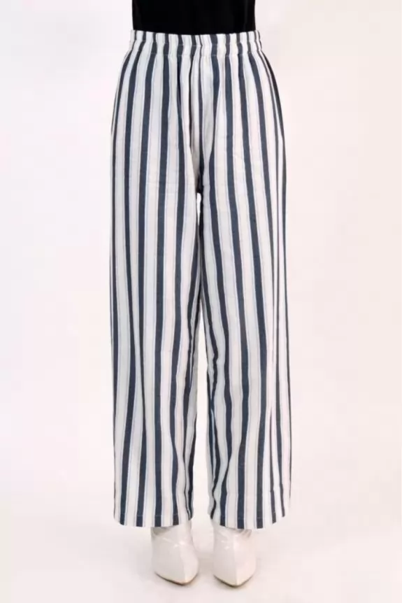 Blue & White Stripes Trouser