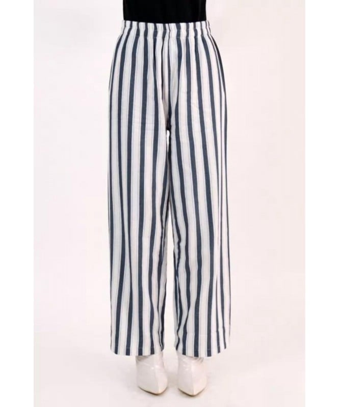 Blue & White Stripes Trouser
