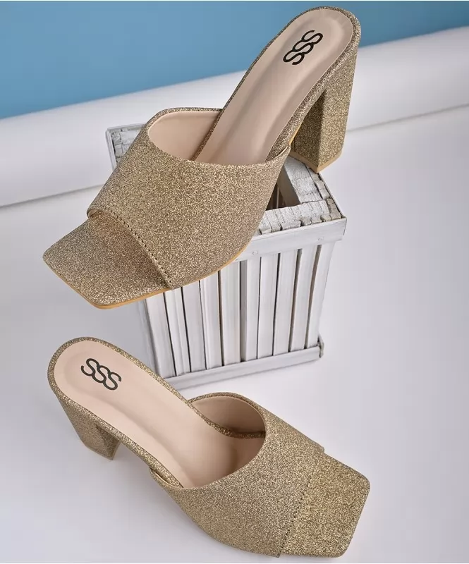 The dark gold shimmer heels Street Style Store SSS