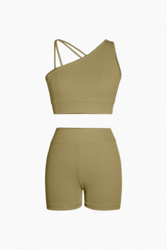 Set Of-2 Khaki  Active Wear