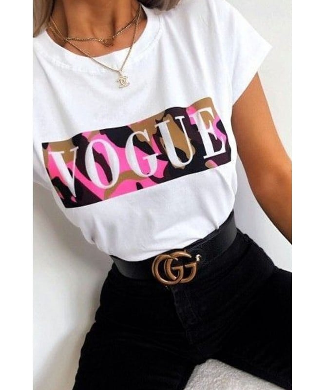 Vogue Print Graphic Tshirt
