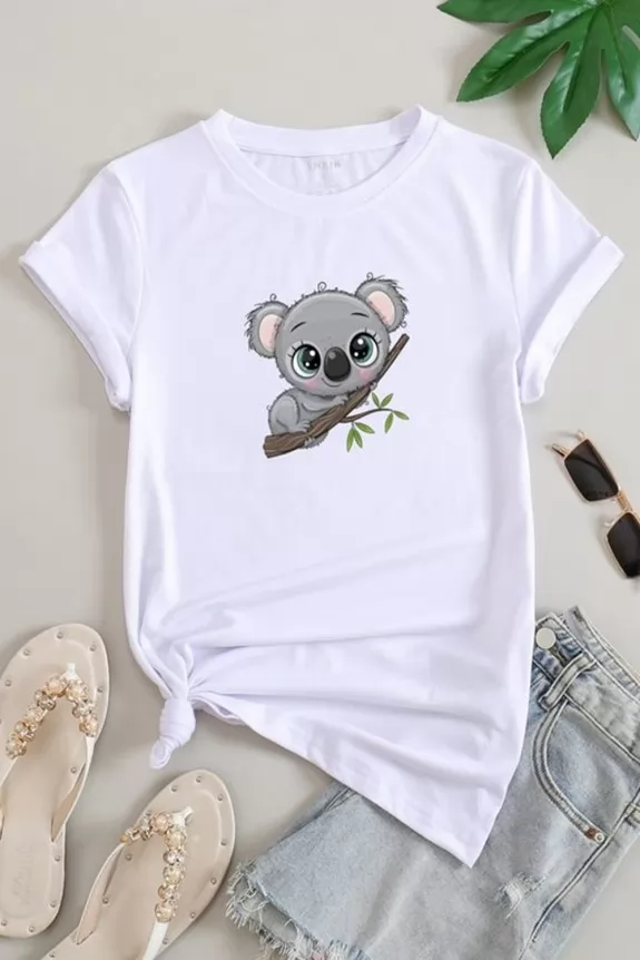 White Koala Emoji T-shirt