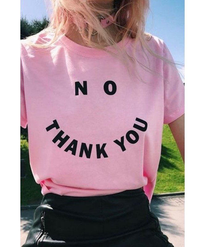 Pink Graphic Print T shirt