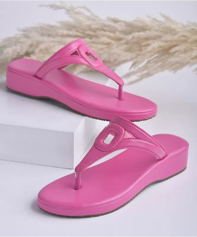 Pink Comfy Elegant Slip on