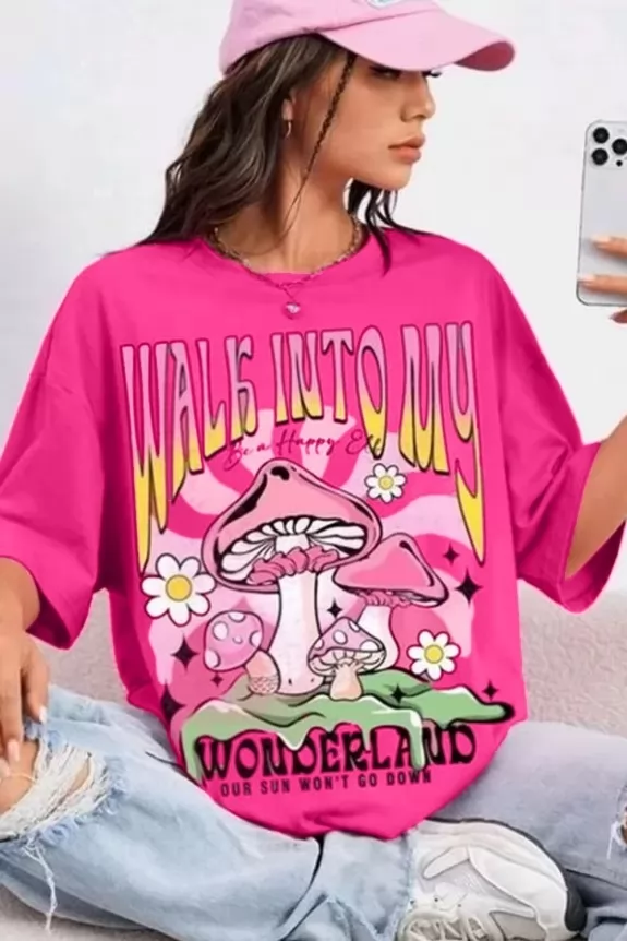 Pink oversized t-shirt