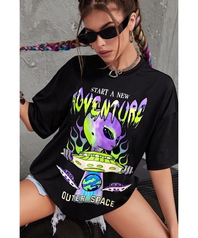 Graphic Printed Oversized Tee
