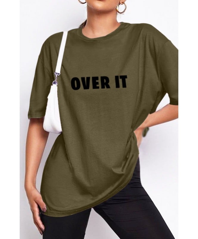 Military Olive Green Oversized Tee