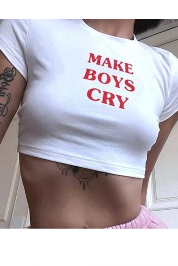 Make Boys Cry Printed Tee