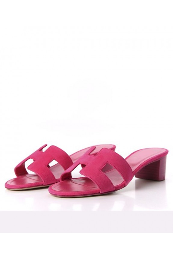 Vibrant pink block heels