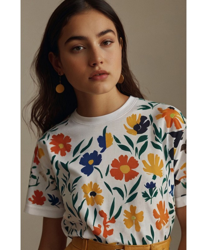 Matisse Inspired Allover Floral Printed Tee