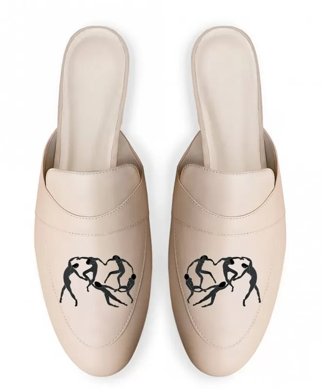 Matisse Inspired Dancing Women Printed Mules