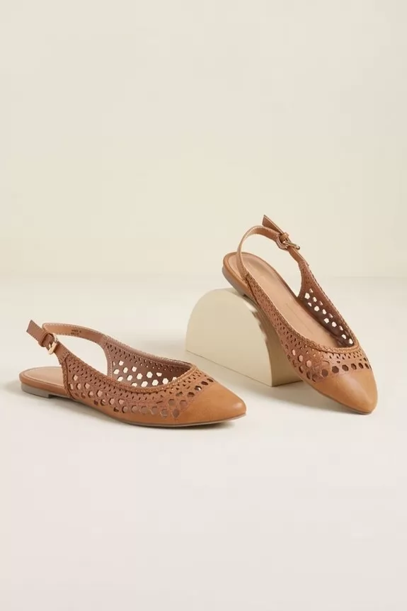 Cutout Pointed Slingbacks