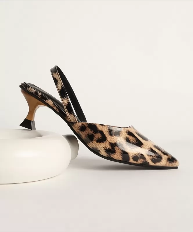Leopard Luxe Slingback Heels
