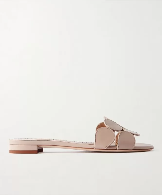 Cutout Disc Cream Flats
