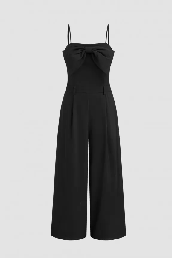 Bowknot Pleated Jumpsuit
