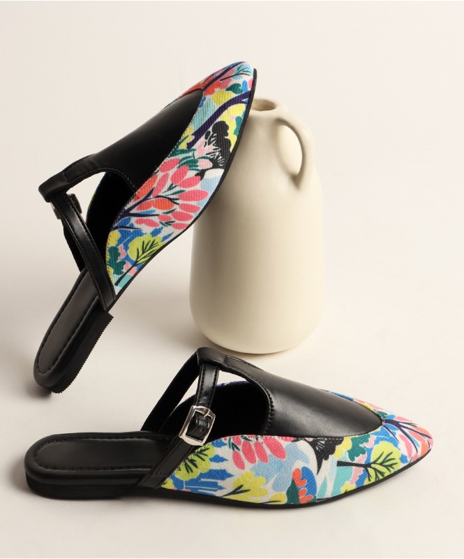 Matisse Inspired Printed Toe Mules