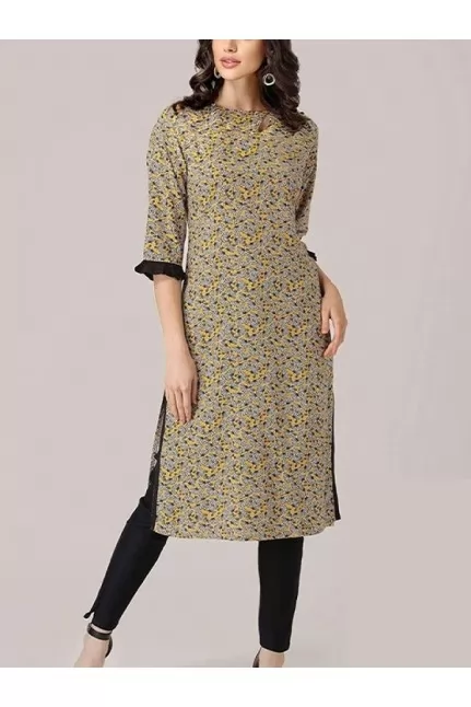  Floral Print Straight kurti