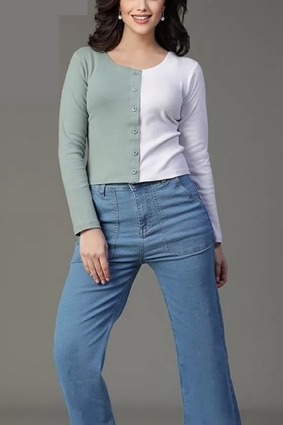 Two-Tone Long Sleeve top 