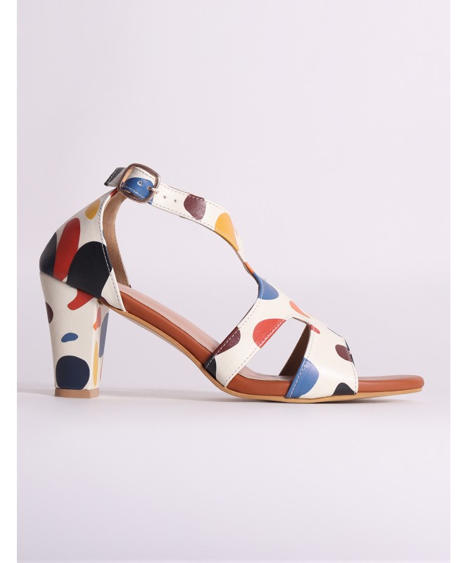 Matisse Inspired Abstract Ankle Heel