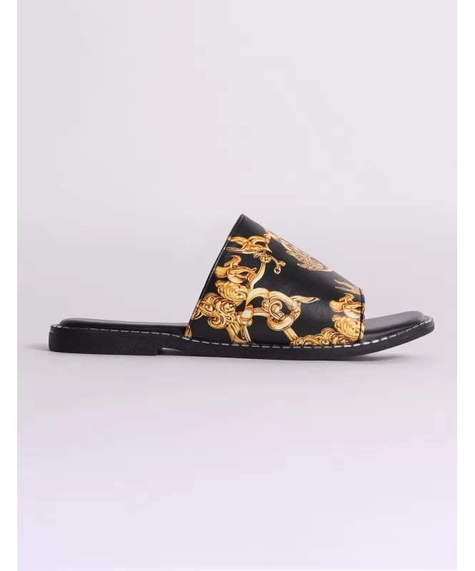 Baroque-Inspired Chain Print Flats
